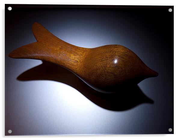 Carved wood bird Acrylic by Robert Gipson