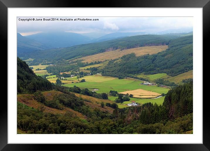 Majestic Scottish Hills Framed Mounted Print by Jane Braat