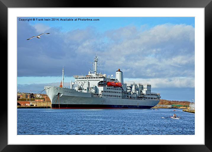 RFA Fort Rosalie and oarsmen Framed Mounted Print by Frank Irwin