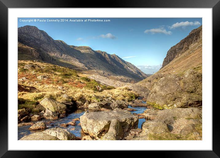 Llanberis Pass, Snowdonia Framed Mounted Print by Paula Connelly