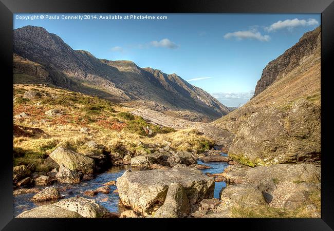 Llanberis Pass, Snowdonia Framed Print by Paula Connelly