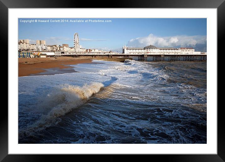 Stormy Brighton Framed Mounted Print by Howard Corlett