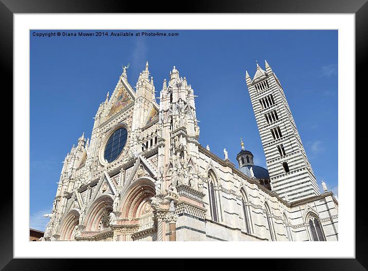 Siena Cathredral Italy Framed Mounted Print by Diana Mower