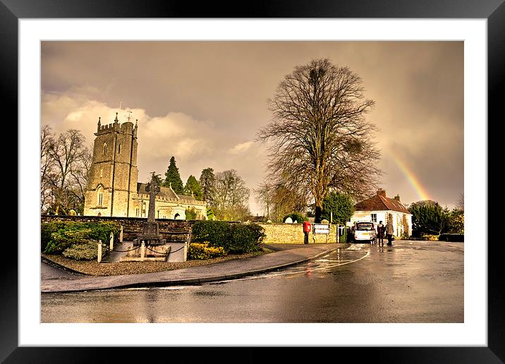 Church Rainbow Framed Mounted Print by Rob Hawkins