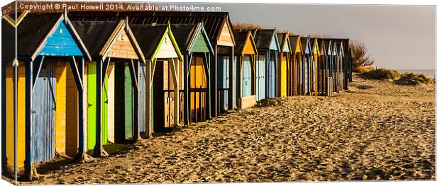 Beach Huts Canvas Print by Paul Howell