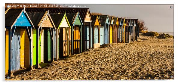Beach Huts Acrylic by Paul Howell