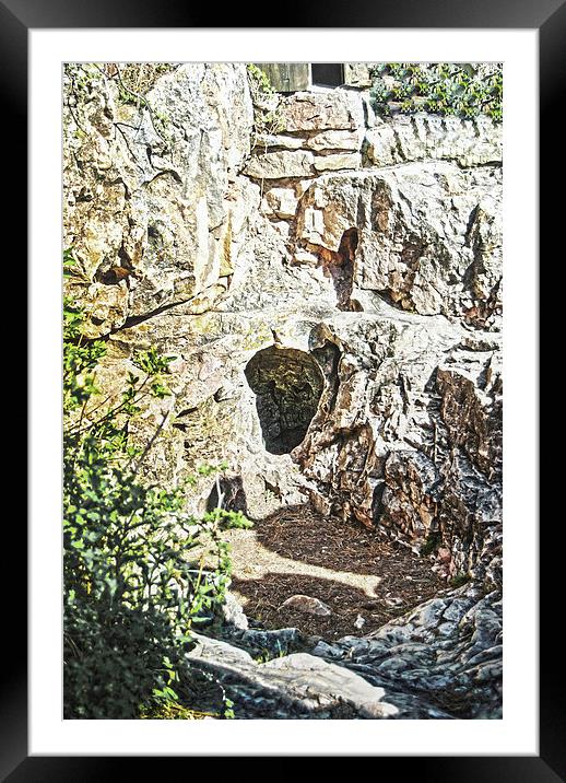 Entering Cave of the Winds Framed Mounted Print by Judy Hall-Folde