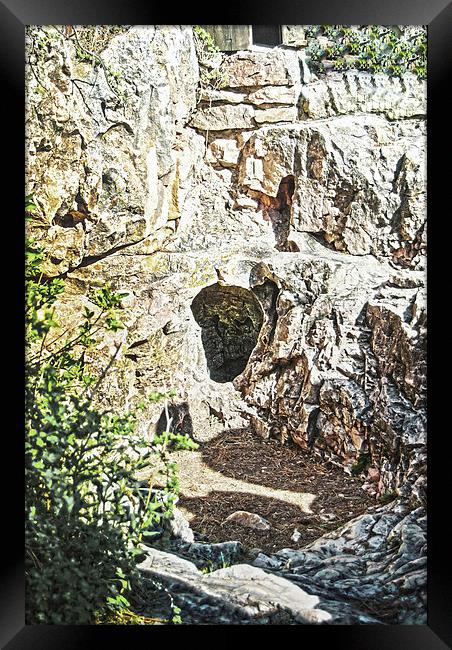 Entering Cave of the Winds Framed Print by Judy Hall-Folde