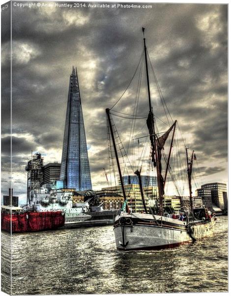 Thames Barge Will Canvas Print by Andy Huntley