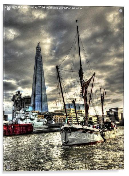 Thames Barge Will Acrylic by Andy Huntley