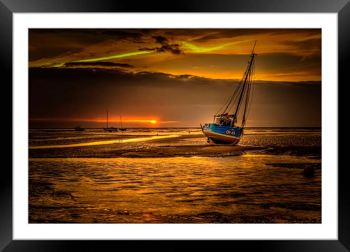 Golden Sunset Framed Mounted Print by Mike Janik