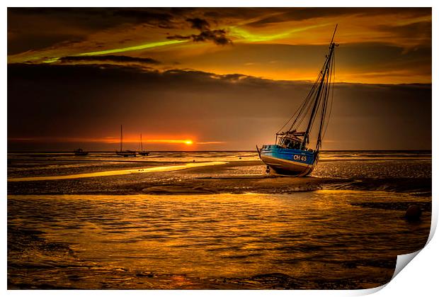 Golden Sunset Print by Mike Janik