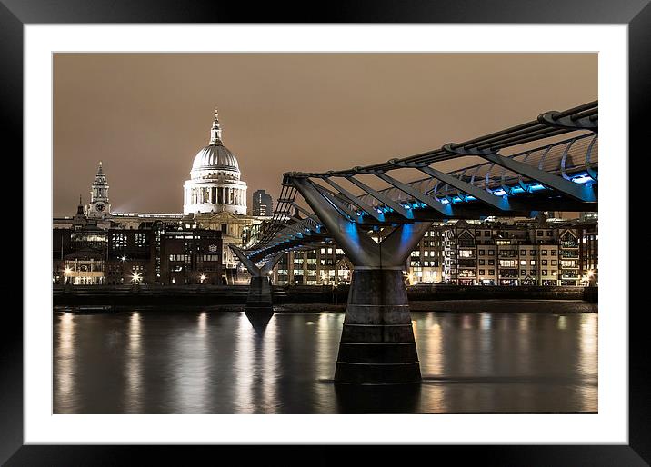 Bridging the Gap to St.Pauls Framed Mounted Print by Adam Payne