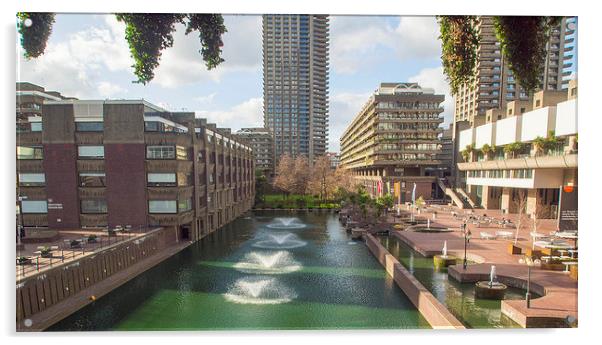 THE BARBICAN LONDON Acrylic by Clive Eariss