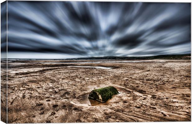 Freshwater West Drama Canvas Print by Steve Purnell