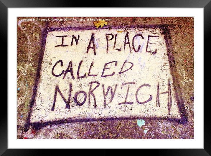 Norwich- Unique Urban Art Photography Framed Mounted Print by Vincent J. Newman