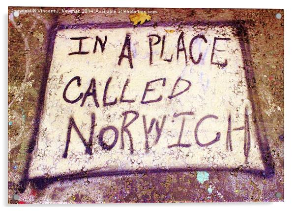 Norwich- Unique Urban Art Photography Acrylic by Vincent J. Newman