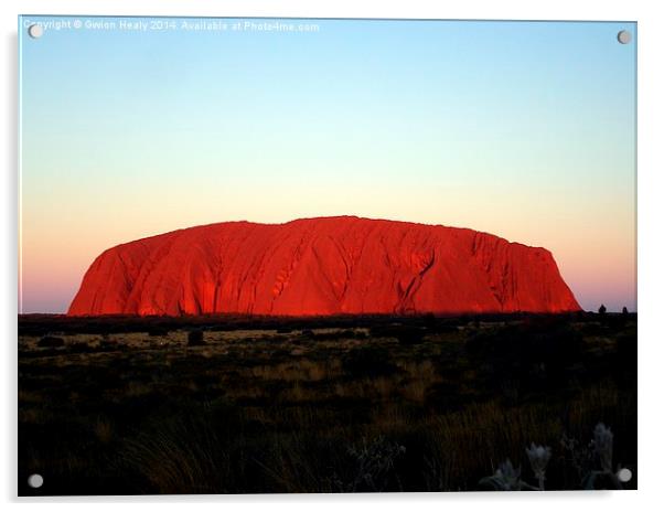 Uluru / Ayers Rock Acrylic by Gwion Healy