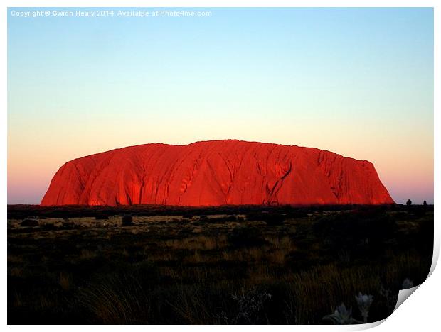 Uluru / Ayers Rock Print by Gwion Healy
