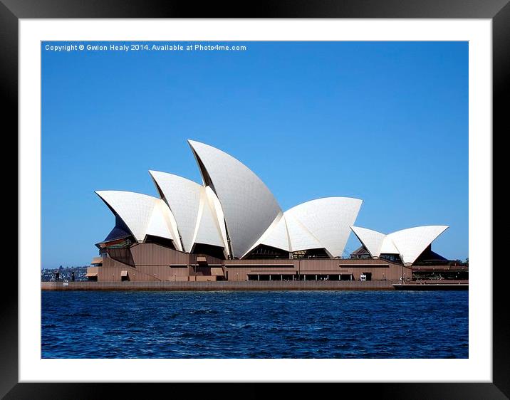 Sydney Opera House Framed Mounted Print by Gwion Healy