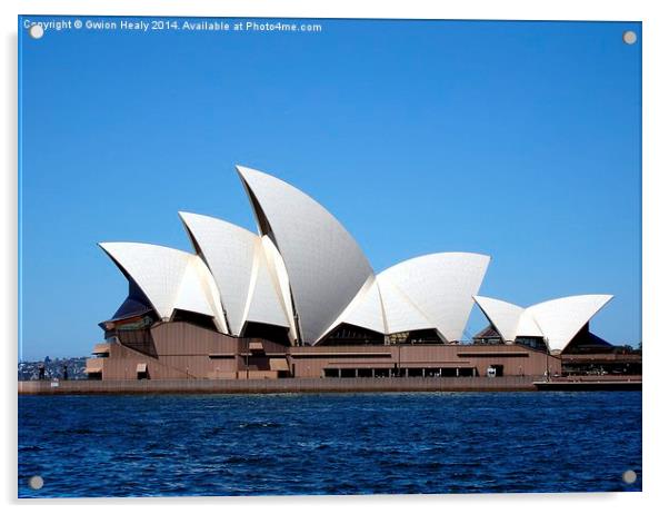 Sydney Opera House Acrylic by Gwion Healy