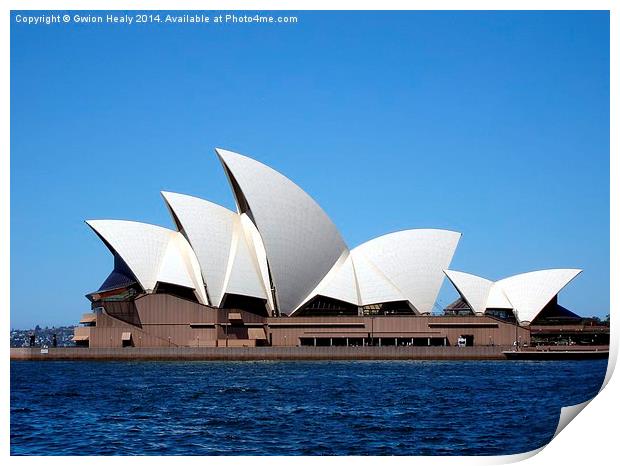Sydney Opera House Print by Gwion Healy