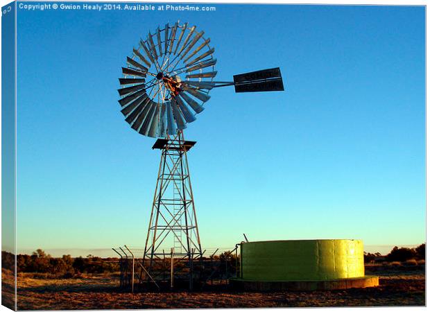 Australian Comet Windmill Canvas Print by Gwion Healy