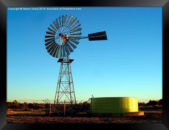 Australian Comet Windmill Framed Print by Gwion Healy