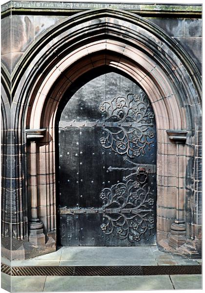 One of the many doors in Chester Cathedral, Canvas Print by Frank Irwin