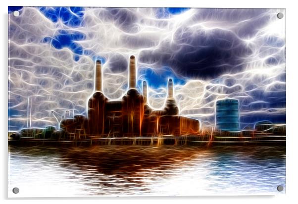 Battersea Power Station London Acrylic by David French