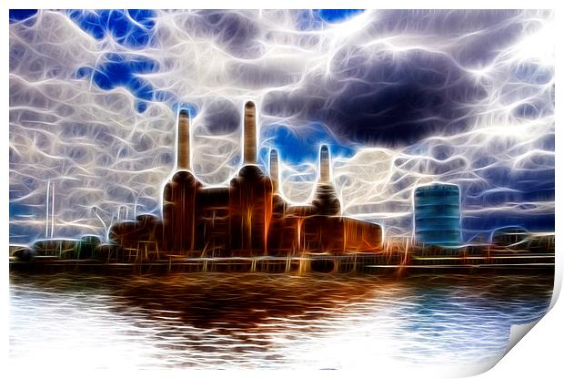Battersea Power Station London Print by David French
