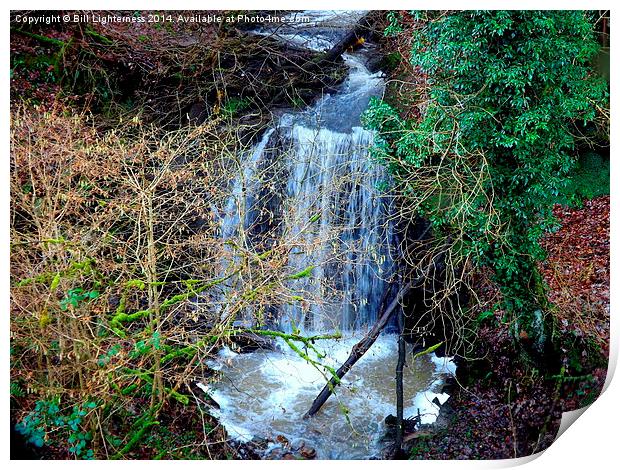 Waterfall at Garrion Bridge Print by Bill Lighterness