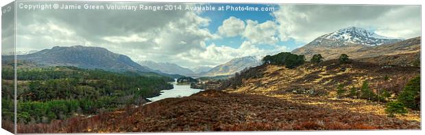 Glen Affric Panorama Canvas Print by Jamie Green