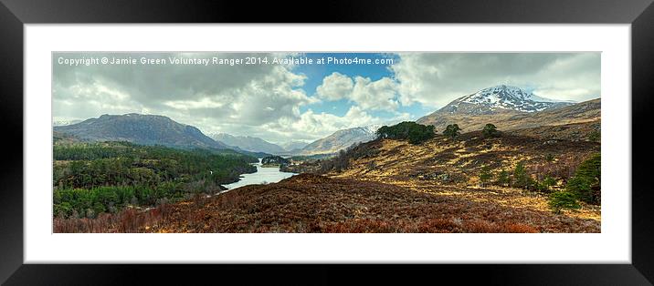 Glen Affric Panorama Framed Mounted Print by Jamie Green
