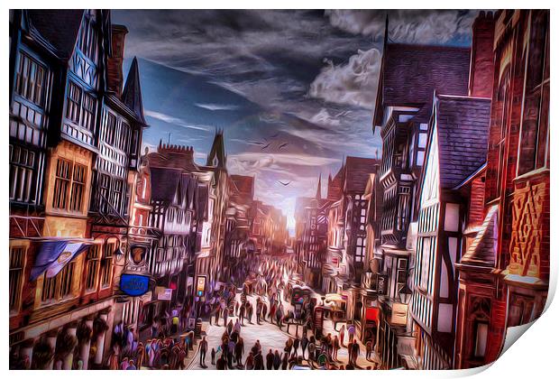 Chester city Print by stewart oakes