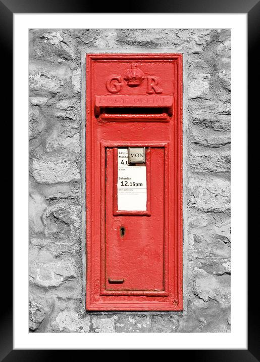 Post Box Framed Mounted Print by Paula Connelly