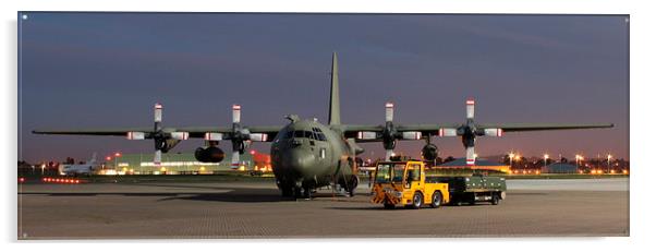 C-130K at Dusk Acrylic by James Innes