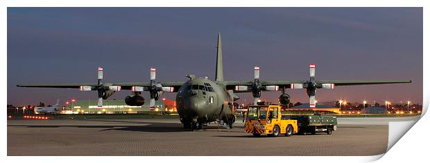 C-130K at Dusk Print by James Innes