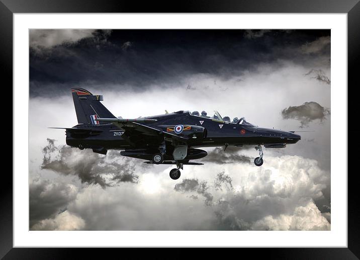 Hawk Approach Framed Mounted Print by J Biggadike