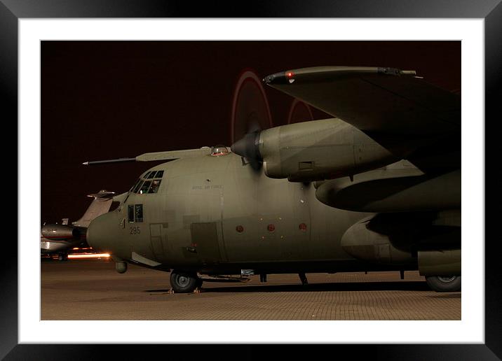 C-130K Night Run Framed Mounted Print by James Innes