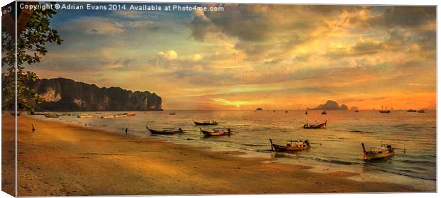 Koh Lanta Sunset Thailand Canvas Print by Adrian Evans