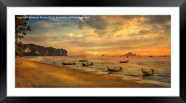 Koh Lanta Sunset Thailand Framed Mounted Print by Adrian Evans