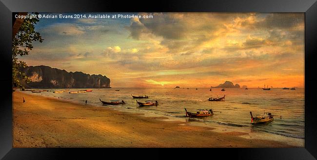 Koh Lanta Sunset Thailand Framed Print by Adrian Evans