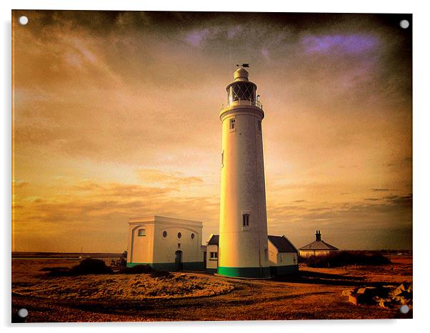 Hurst Point Lighthouse Acrylic by kelly Draper