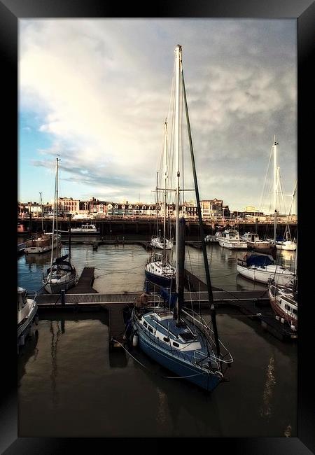 lowestoft harbour Framed Print by chrissy woodhouse