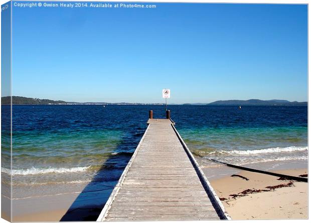 Boardwalk at Nelson bay Canvas Print by Gwion Healy