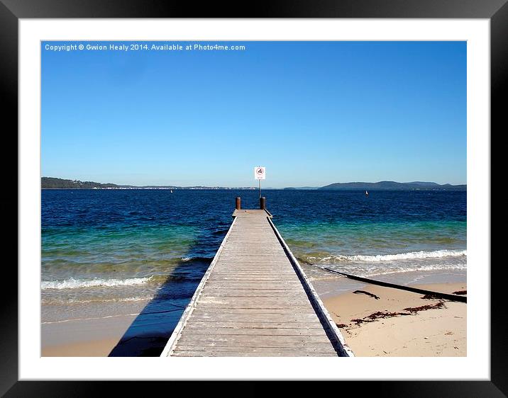 Boardwalk at Nelson bay Framed Mounted Print by Gwion Healy
