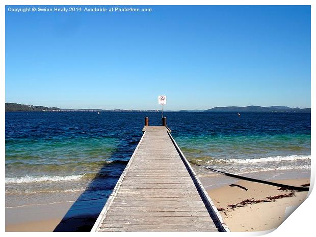 Boardwalk at Nelson bay Print by Gwion Healy