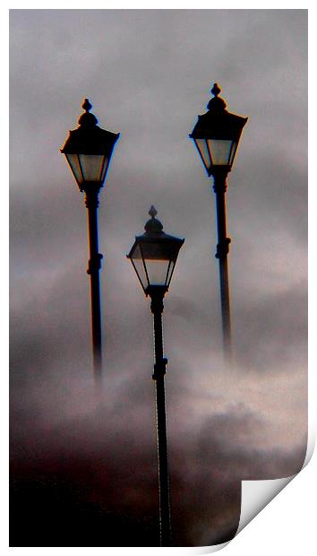 victorian street lamp london Print by darren  carter
