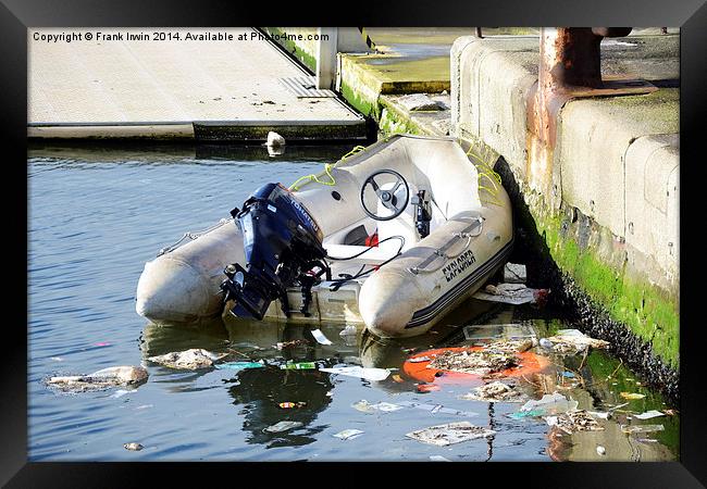 Controllers boat amongst the flotsam. Framed Print by Frank Irwin